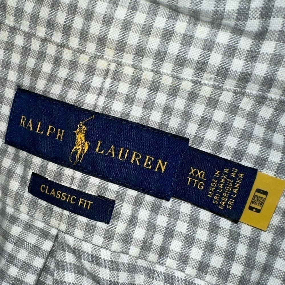 Ralph Lauren Iconic Oxford Big & Tall Men’s Size 3XL Classic Fit Gray White - Picture 8 of 12